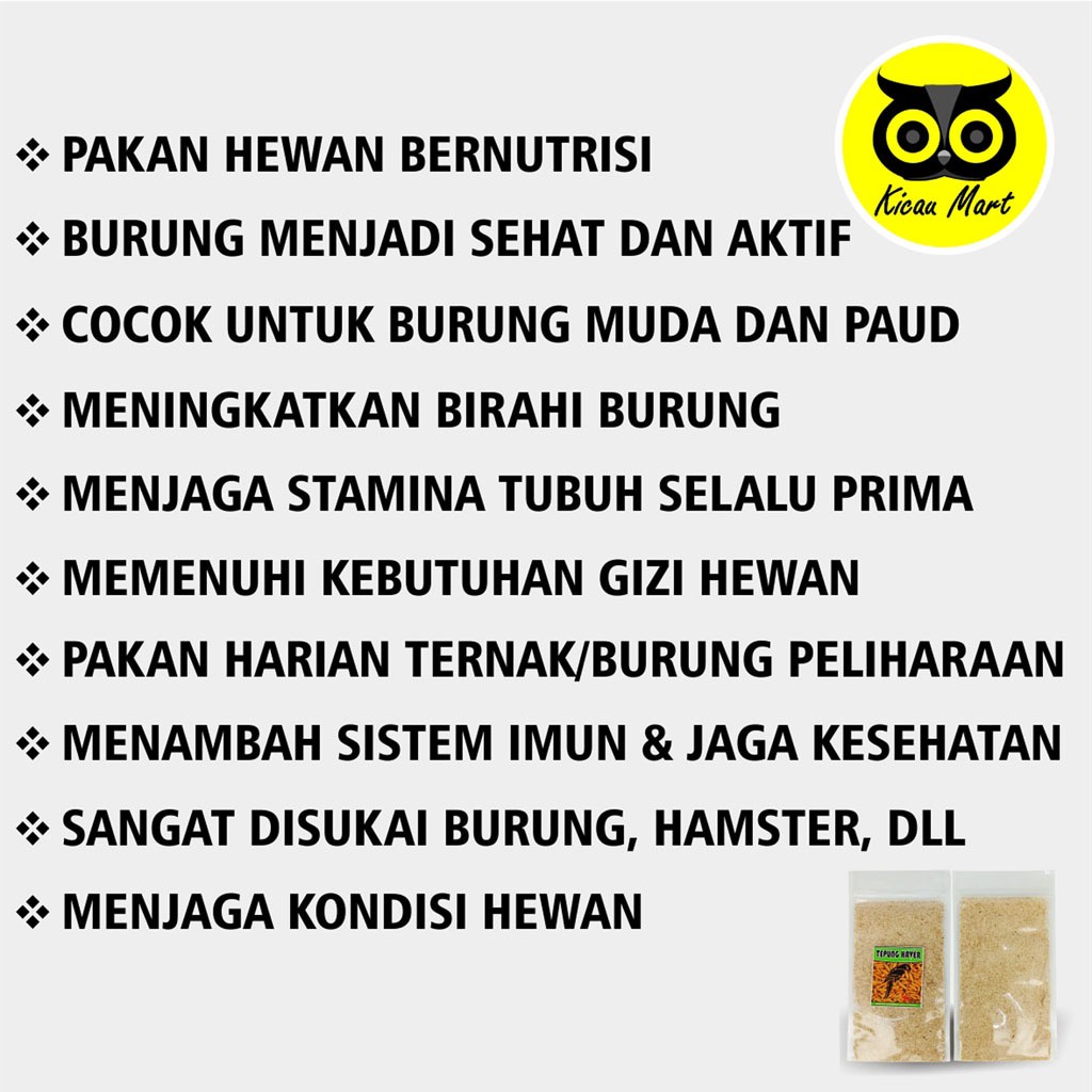 TEPUNG HAVERSEED OATS BIJI HAVER KUPAS NON KULIT R FAM GANDUM PAKAN BURUNG LOVEBIRD PAUD KENARI TPHVR