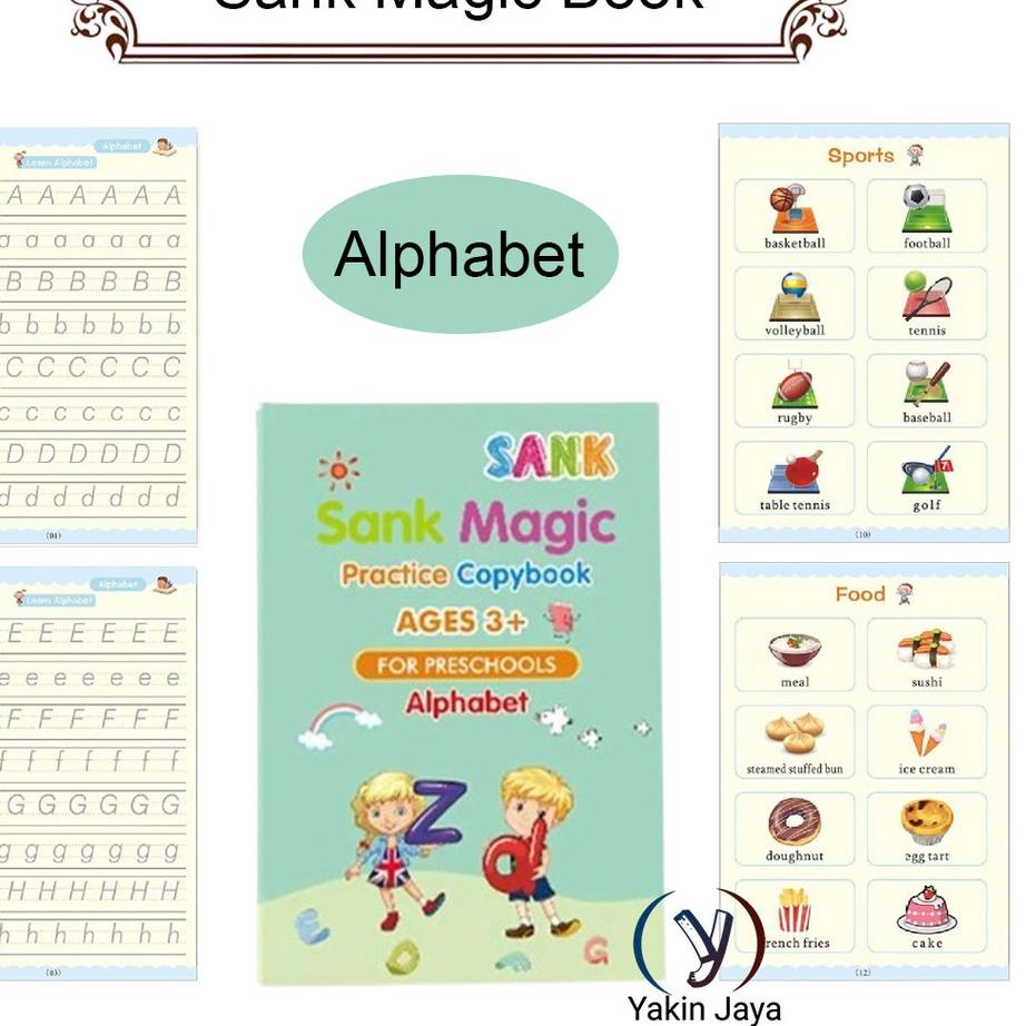 

[KODE KM0EM] Sank Magic 4 set Magic Practice Book / Buku Edukasi 3D Belajar Pintar Menulis TK