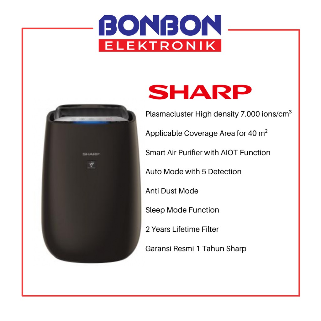 Sharp Air Purifier FP-J50Y-H / FPJ50YH Plasmacluster AloT Function