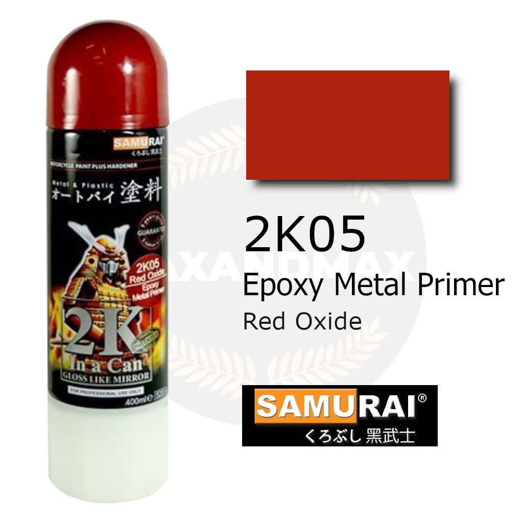 Samurai Paint Red Oxide 2K05 Anti Karat Epoxy Metal Primer 400 ml - Cat Semprot