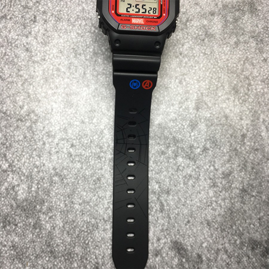 Jam Tangan Pria Anak Spider-Man G-Shock DW-5600 Series Marvel Spiderman Shock Resist Autolight