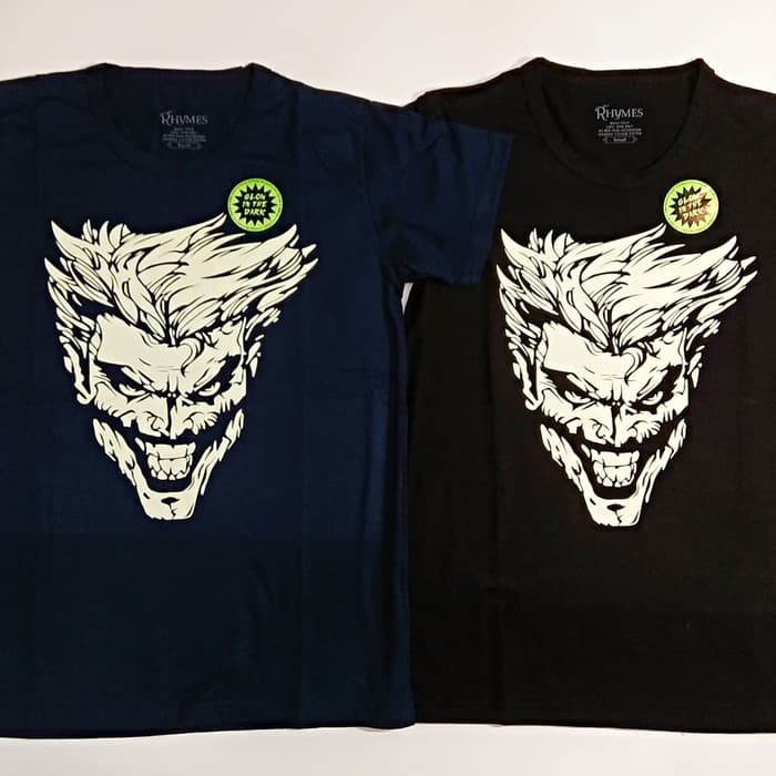 Baju Kaos Anak Superhero Joker Glow in the dark Import Premium Quality Cowok