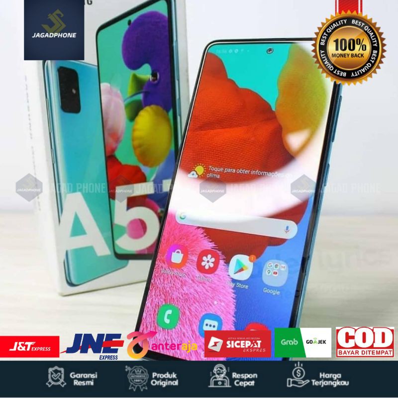 hp smartphone smart phone samsung A51 Ram 6GB 8GB Internal 128GB Android quad kamera murah resmi