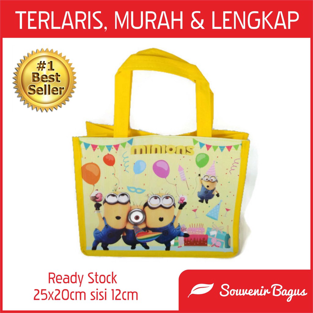 Tas Ultah Minion Goodie Bag Ulang Tahun Anak Minions Tas Souvenir Ulang Tahun Minion Terlaris TAS SOUVENIR MINION JAKARTA asemka kudus terlaris murah