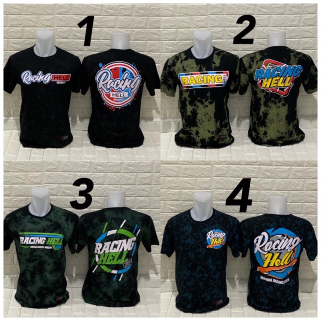  Kaos  racing  hell warna wash keren banget Shopee  Indonesia