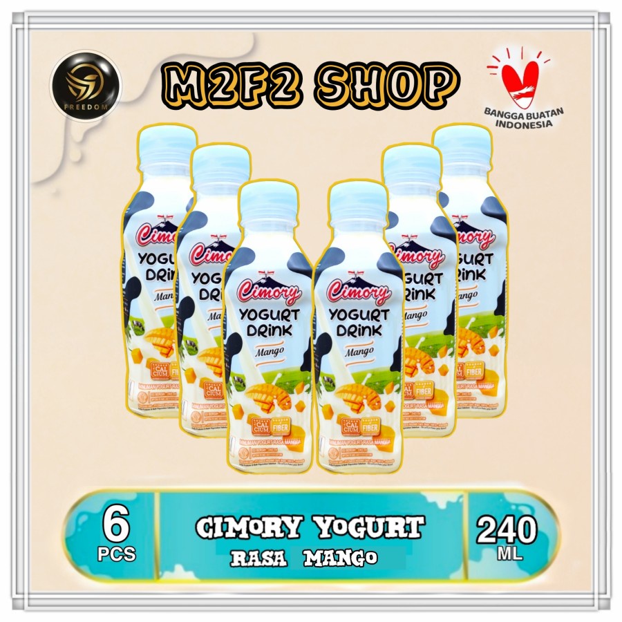 

Yogurt Cimory Drink Rasa Mangga | Mango Botol Pet - 240 ml (Kemasan 6 Pcs)