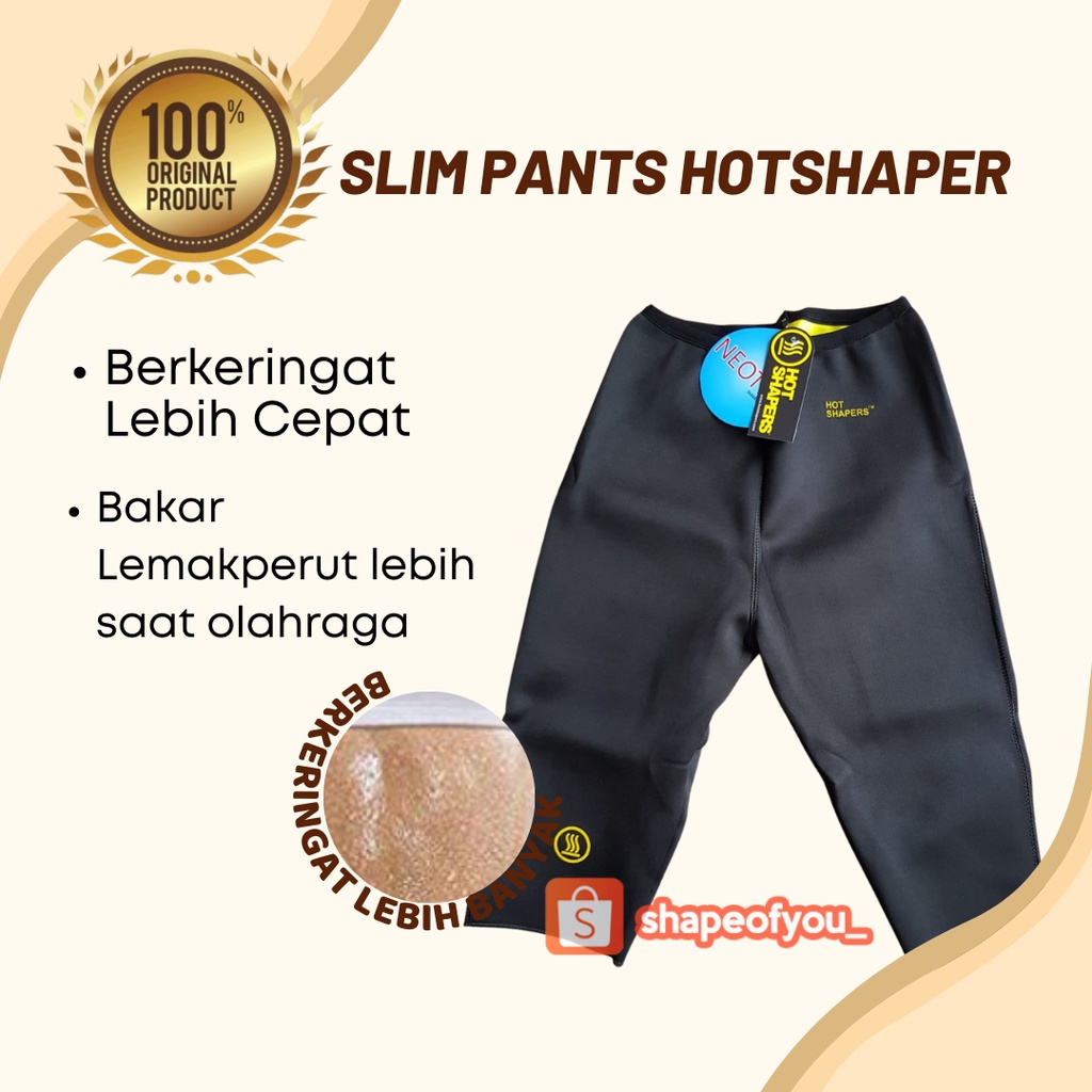 Celana pembakar pelangsing lemak perut buncit pinggang paha jumbo wanita xl xxl hotshaper slim pants