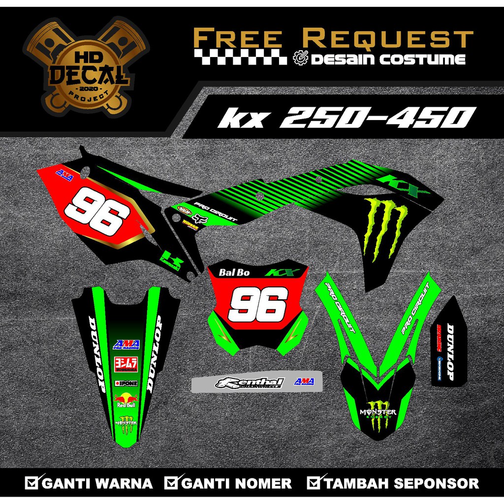 Decal kx 250 decal kx 450 full body