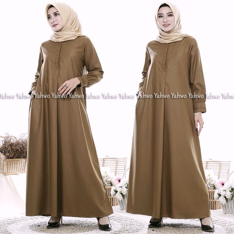 BAJU PNS PDH WANITA/SERAGAM KERJA PNS WANITA/GAMIS KATUN TOYOBO/BAJU GAMIS PNS PEMDA PDH WARNA KHAKI