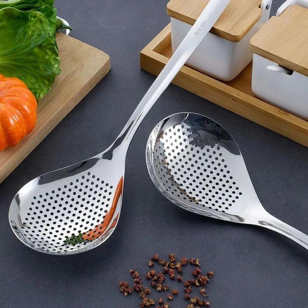 REBUY Sendok Saringan Home Fast Drain Cooking Gadgets Alat Dapur Alat Makan Makanan Food Strainer