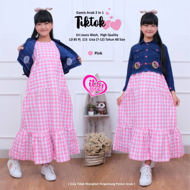 GAMIS ANAK 2in1 tiktok  by itsme