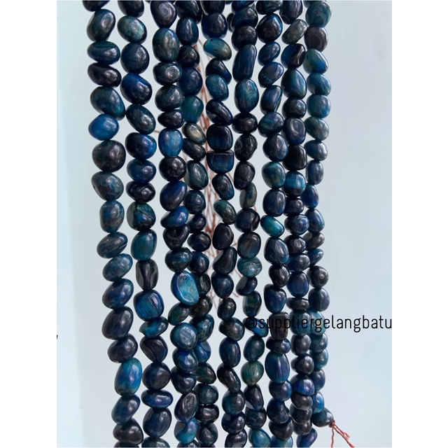 bongkah BLUE tiger eye RARE 6 x 8mm SUPER GRADE biduri sepah BIRU akik