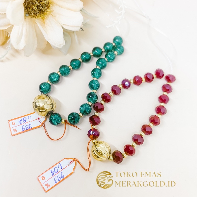 Gelang Charm Emas Asli Bola 24 K 999 Emas 24 K