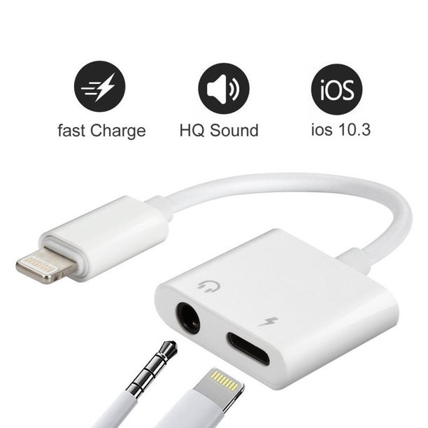 CONVERTER AUDIO LIGHTNING TO HEADPHONE JACK FOR IOS PHONE TERBARU ORIGINAL 100%