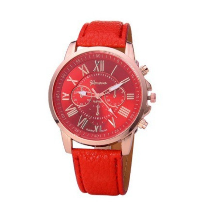 NunuLisaTan - Jam Tangan Wanita Import Murah JAM Wanita korea-MERAH