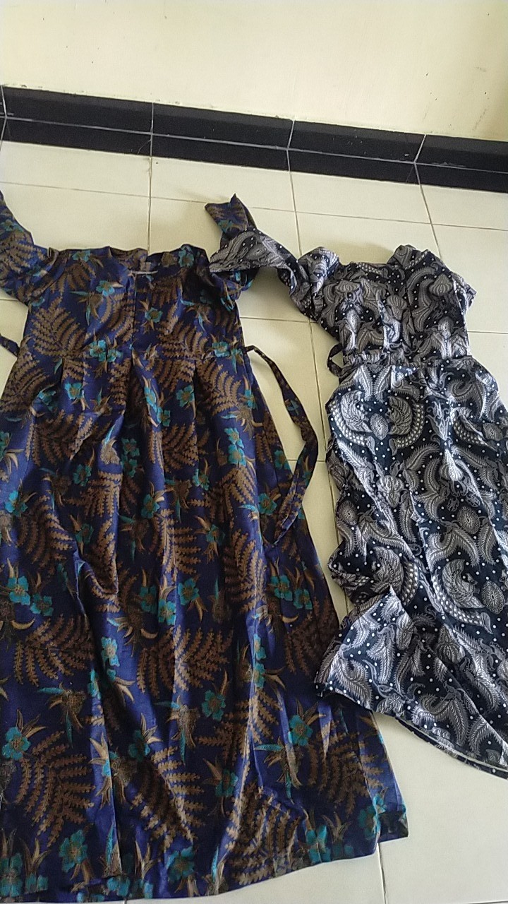 Gamis Batik Sriwedari Maxi Jumbo Bumil Busui Katun Sogan Allsize Ld 110