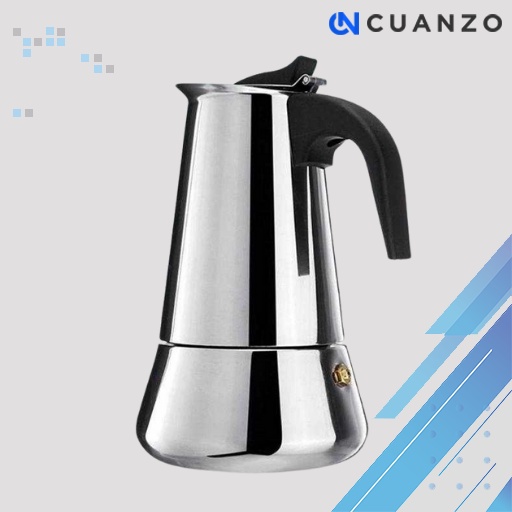 One Two Cups Espresso Coffee Maker Moka Pot Teko Stovetop Filter 300ml 6 Cup / Teko Kopi Expresso Stainless Panas Leher Angsa Ada Penyaringannya / Moka Moca Pot Kopi Coffe Maker Manual Espresso Portable / Teko Penyaring Saringan Kopi Teh Stenlis Set Murah