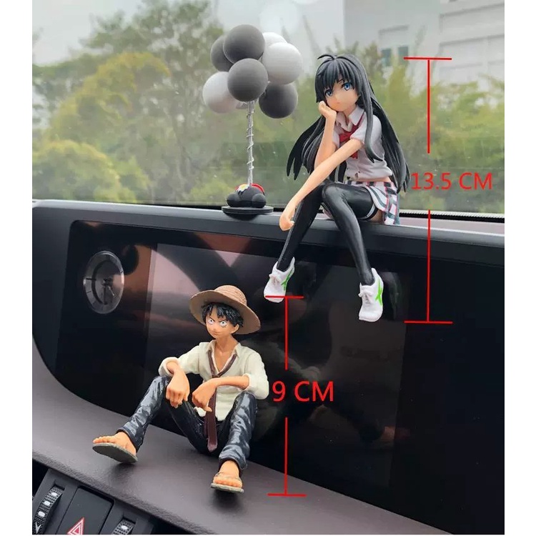 Anime Dashboard Mobil Yukino dan Luffy one piece