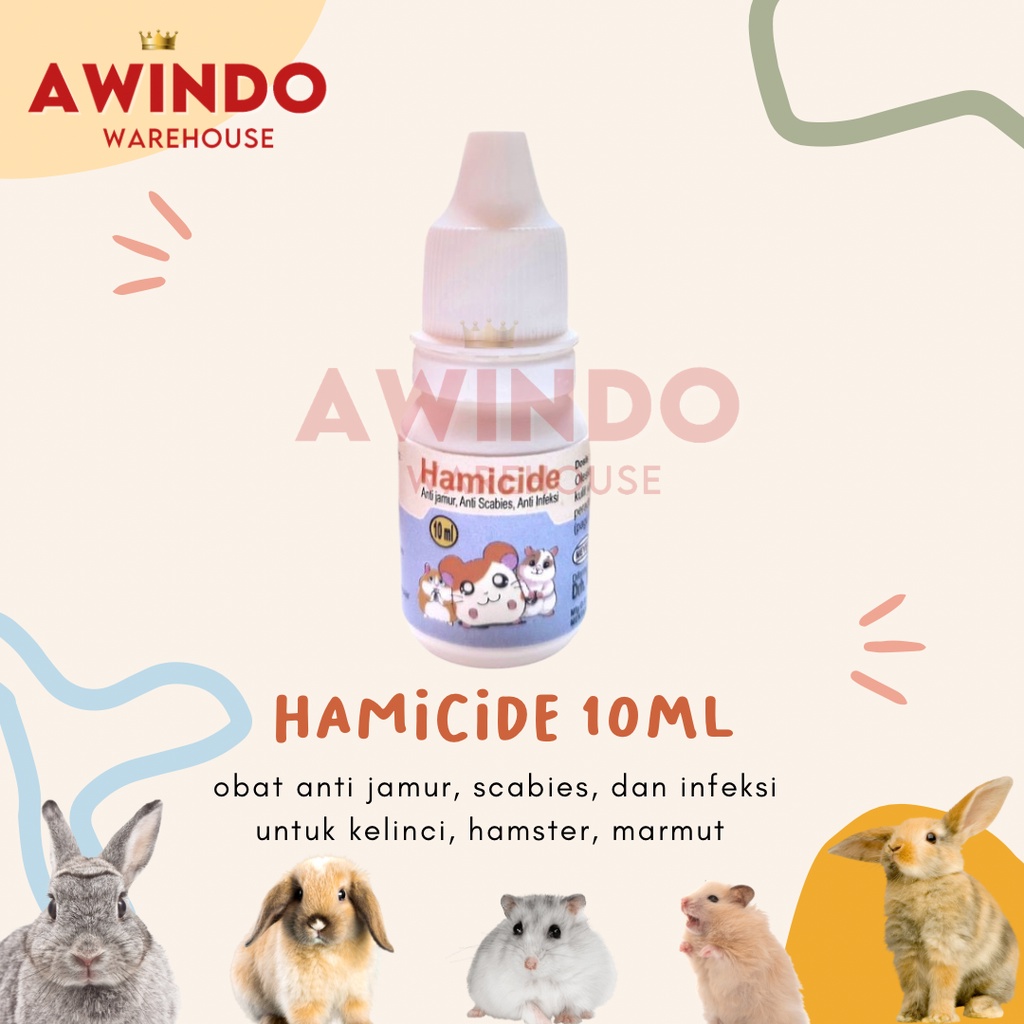 HAMICIDE - Obat Anti Jamur Scabies Infeksi Kulit Hamster Kelinci