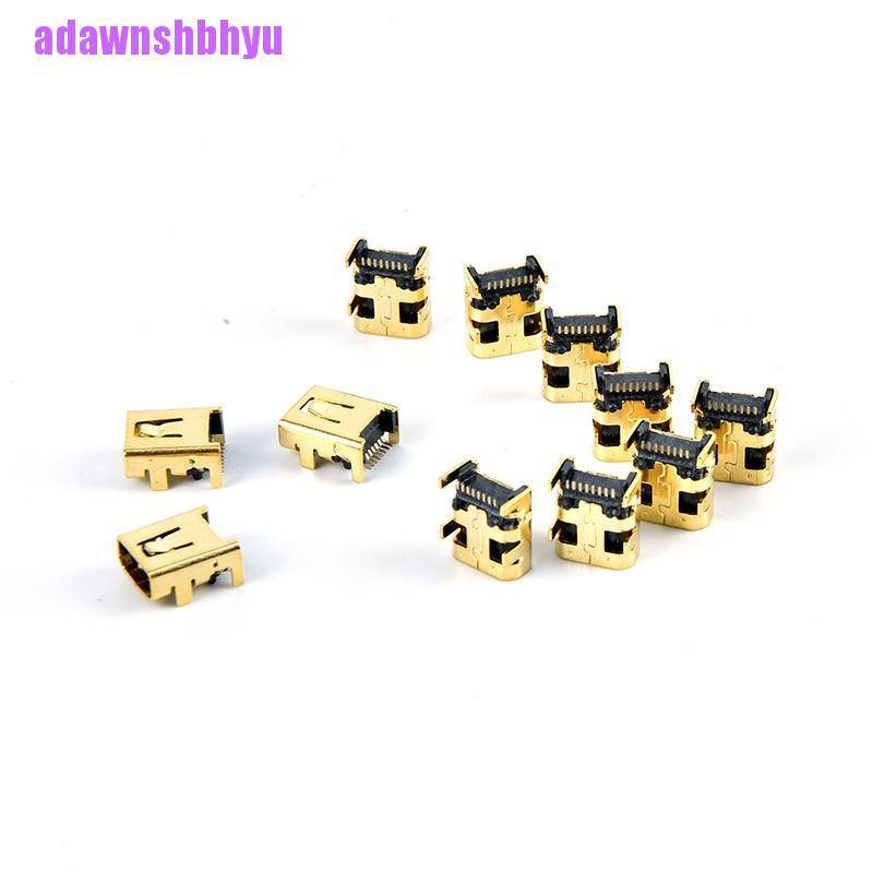 10 / 100pcs Soket jack female mini usb 8 pin Untuk pcb smt