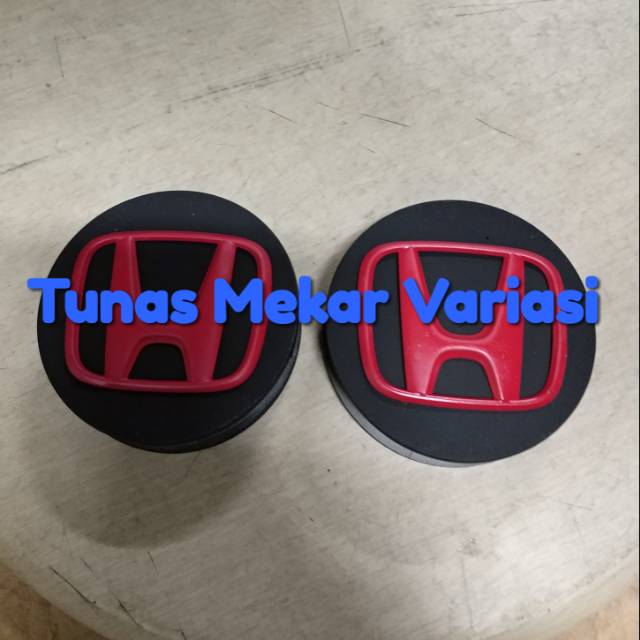 Dop Velg Honda Besar Hitam Merah diameter 7cm