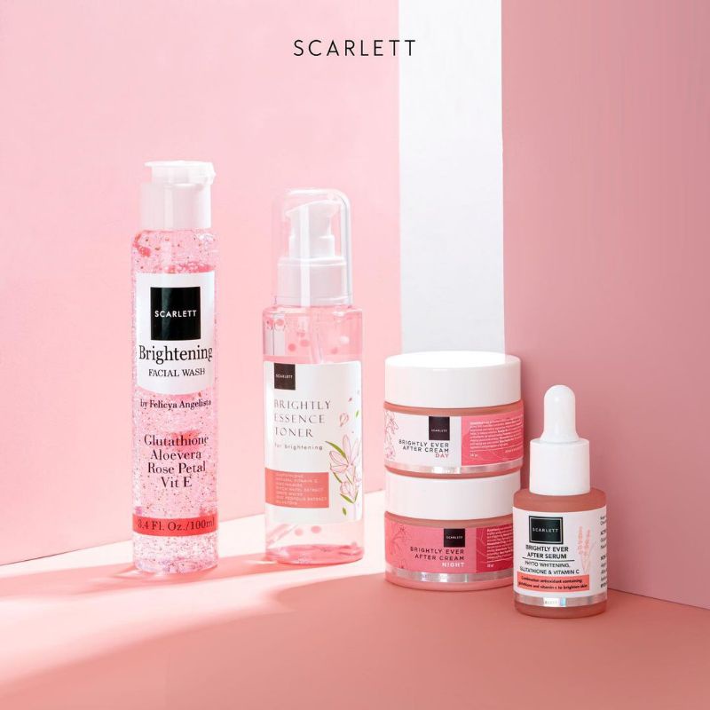 SCARLETT WHITENING PAKET BRIGHTLY EVER AFTER SERIES | SCARLETT WHITENING PAKET MENCERAHKAN WAJAH
