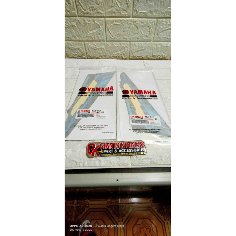 striping lis stiker cover  dop aki rx king th 2004 hitam biru original