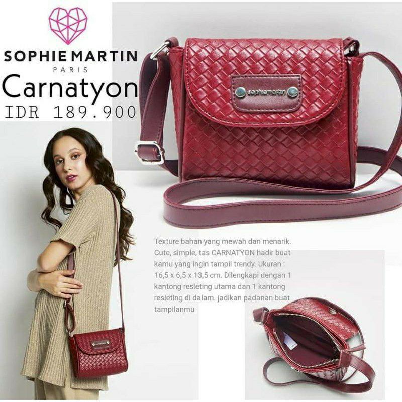 TAS CARNATYON ,TAS SOPHIE MURAH PROMO ,TAS MERAH SOPHIE