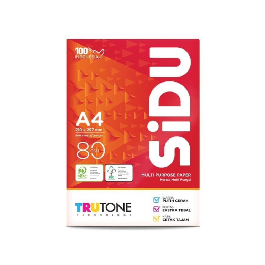 

Kertas HVS A4 80 gsm SIDU Sinar Dunia
