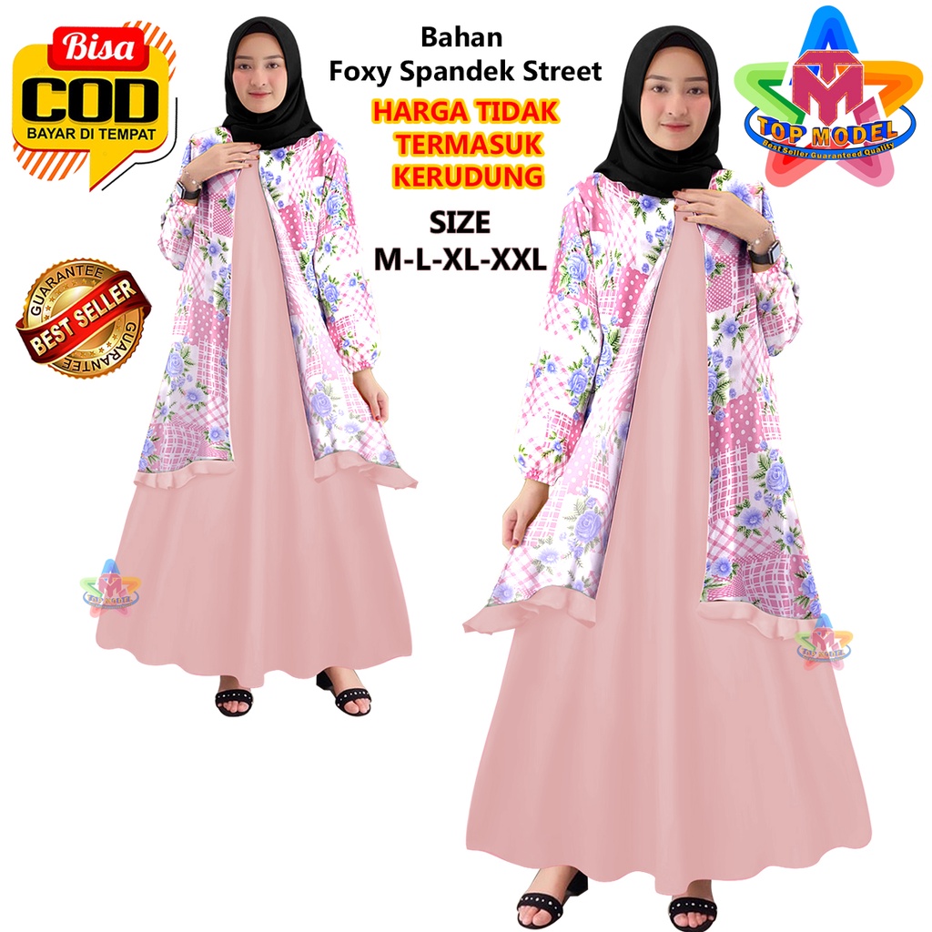 BISA COD &amp; Gratis Ongkir Gamis Gamis Wanita Rompi SHALSABILLA TOP MODEL 00031 wanita dewasa rompi, gamis dewasa motif bunga Gamis Pengajian Gamis Islami Gamis Lebaran Syar'i Gamis Moderen Gamis Terbaru Gamis Kekinian Gamis Populer Gamis Dewasa Perempuan