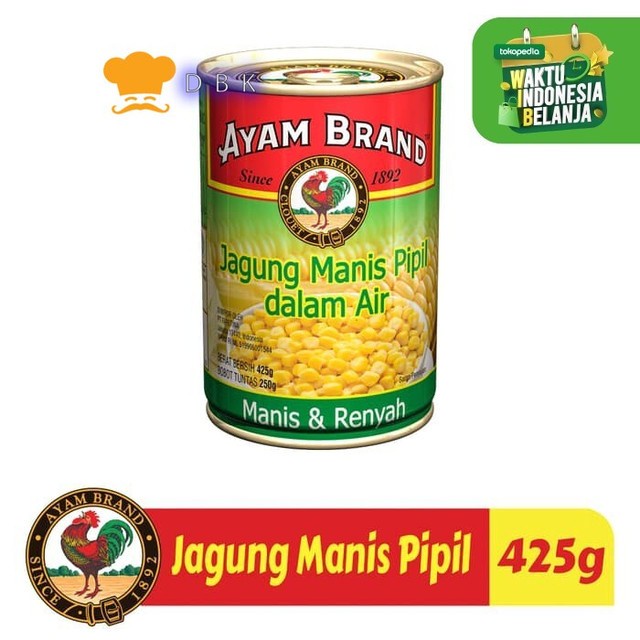 

Jagung Manis Pipil Kaleng Ayam Brand 425gr