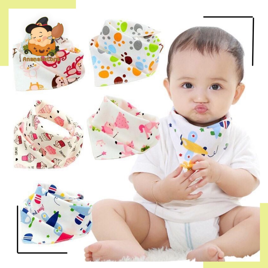 Ananakstore - CELEMEK bayi SEGITIGA / SLABBER bayi karakter lucu