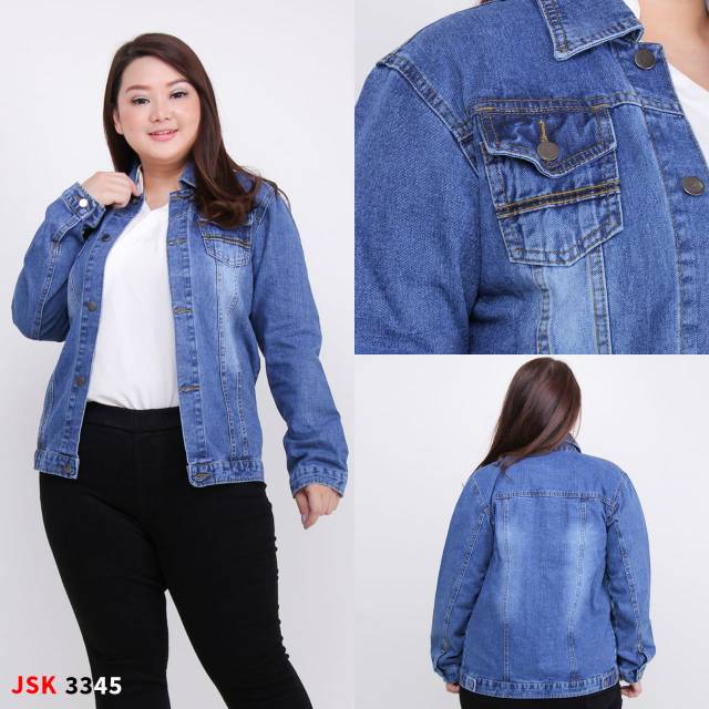 Jaket Jeans Wanita Big size JSK Jeans
