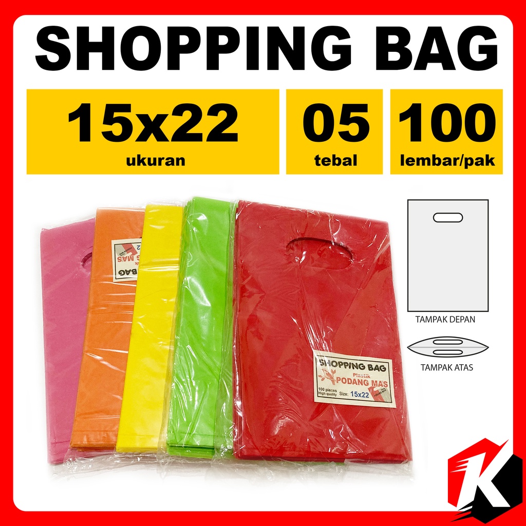 

Kantong belanja shopping bag 15 x 22 isi 100 lembar