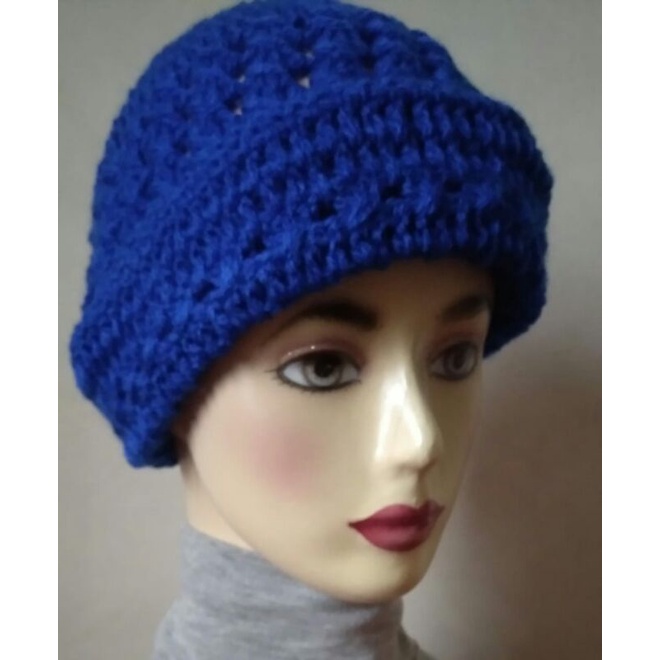 Topi Rajut wol  Dewasa Biru