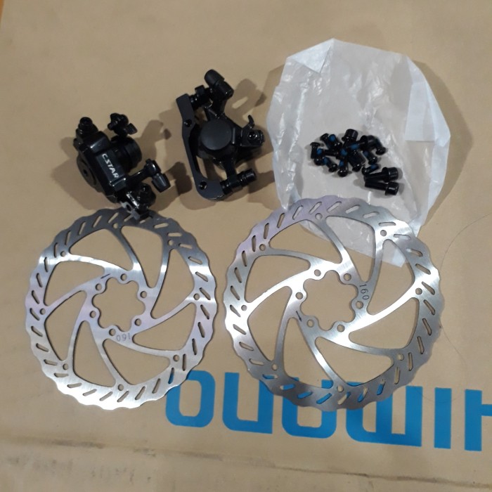 REM DISC BRAKE SEPEDA CSTAR MEKANIK REM DISC KALIPER ROTOR 160 MM
