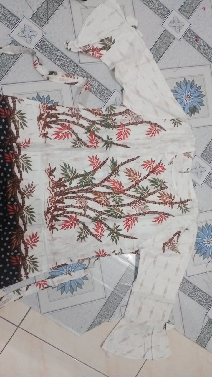 Tey-17 Batik Wanita Asj Sa Hrb026 Kenongo Kemeja Tosca Pendek