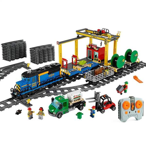 Mainan Lego Anak DHL LP 02008 City Train Series The Cargo Train Set legoing 60052 Building Blocks