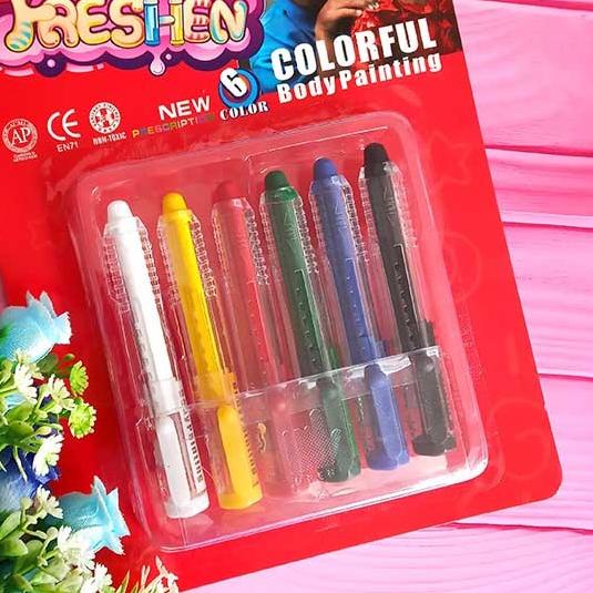 

◌ Mingda Freshen Face Painting 12 / Crayon Wajah - Aman Untuk Anak Anak - 6 pcs ☚