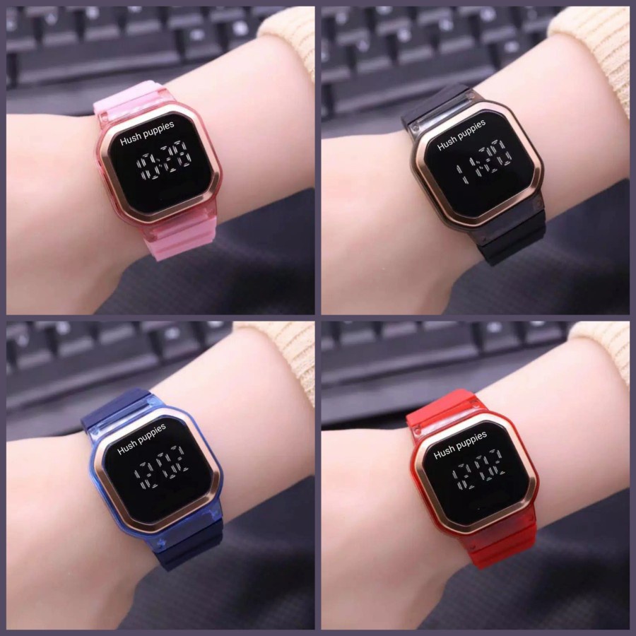 Jam Tangan Wanita Hush Puppies Touch Watch Fashion Tali Rubber