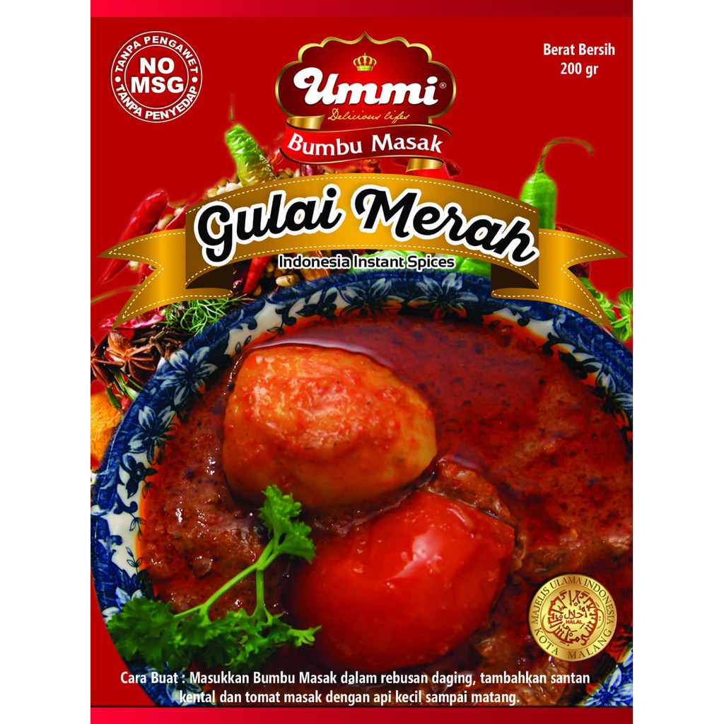 

Bumbu Instan / Bumbu Gulai Merah / Bumbu Enak Berkualitas Ummi Food