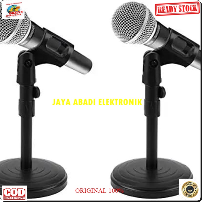 G107 ORIGINAL STAND MIC 40 CM KAKI BULAT HOLDER MIK MIKROPON STANDING MICROPHONE TEMPAT GANTUNG TIANG PEGANGAN LANTAI UBIN PENYANGGA MIKROPON TIANG PEGANGAN KARAOKE MUSIK AUDIO SOUND DJ TRIPOD GANTUNGAN TABLE MEJA BRACKET BREKET UNIVERSAL CENTI METER G107