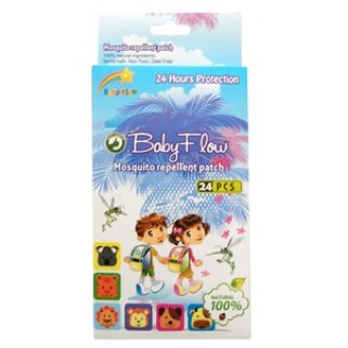 BABY FLOW STIKER ANTI NYAMUK 1 Pak isi 24 pcs / 1 Sachet isi 6 pcs - Mosquito Repellent Patch - AMAN untuk Bayi Babyflow