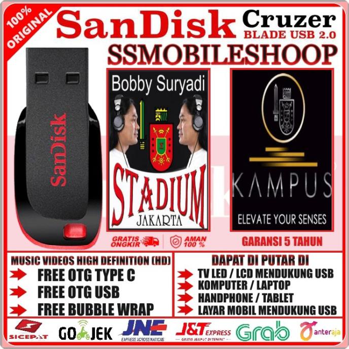 Flashdisk 16Gb Isi Best Lagu Stadium Dj Bobby Bonus Otg