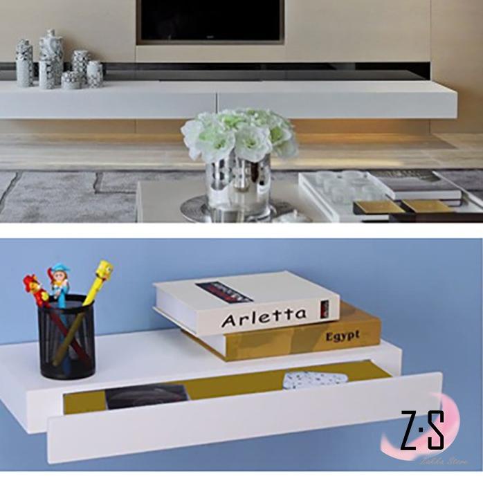 Promo - Rak Meja Dinding 60CM   / Ambalan Kayu Rak Dinding Kayu Gantung Table Shelf Floating Shelf T