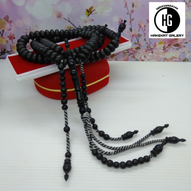 tasbih tijani kayu Kelor hitam D659