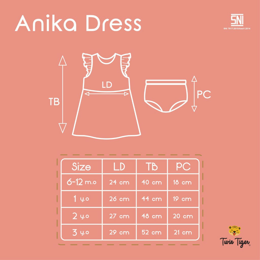 Twin Tiger Anika Dress Terusan Anak