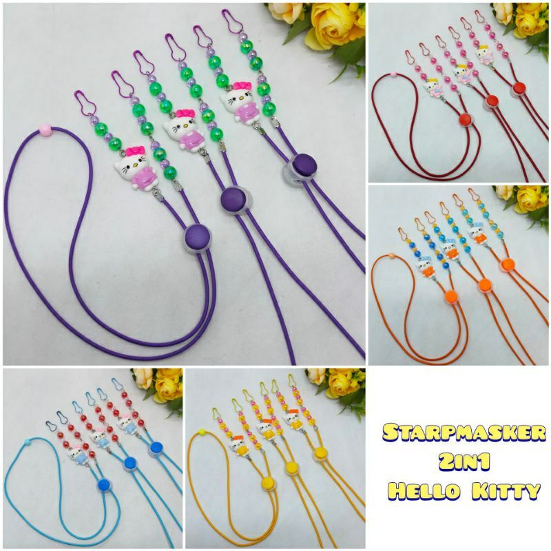 strap masker 2in1 strap masker anak strap masker hello kitty