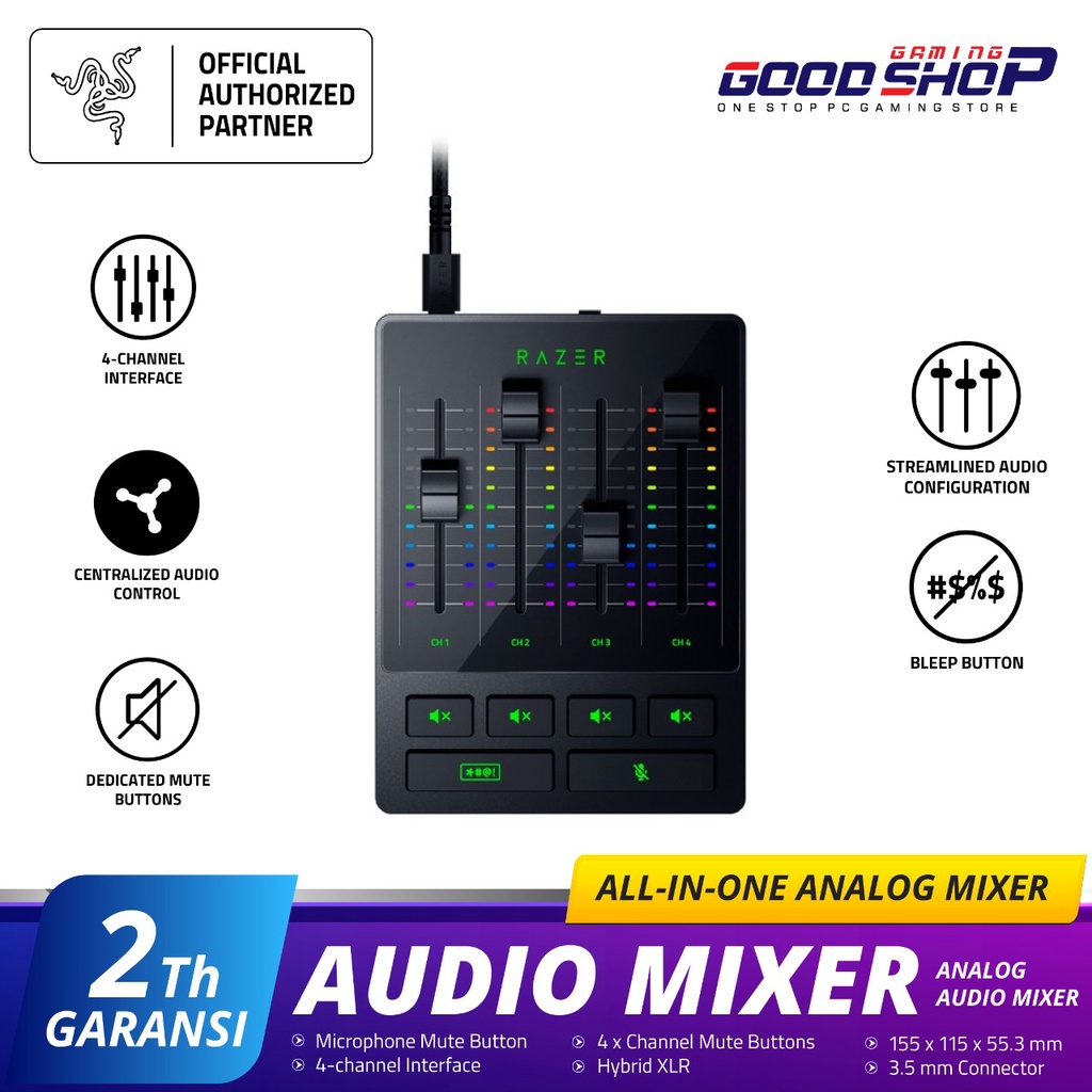 Razer Audio Mixer - All-in-one Analog Mixer for Broadcasting/Streaming