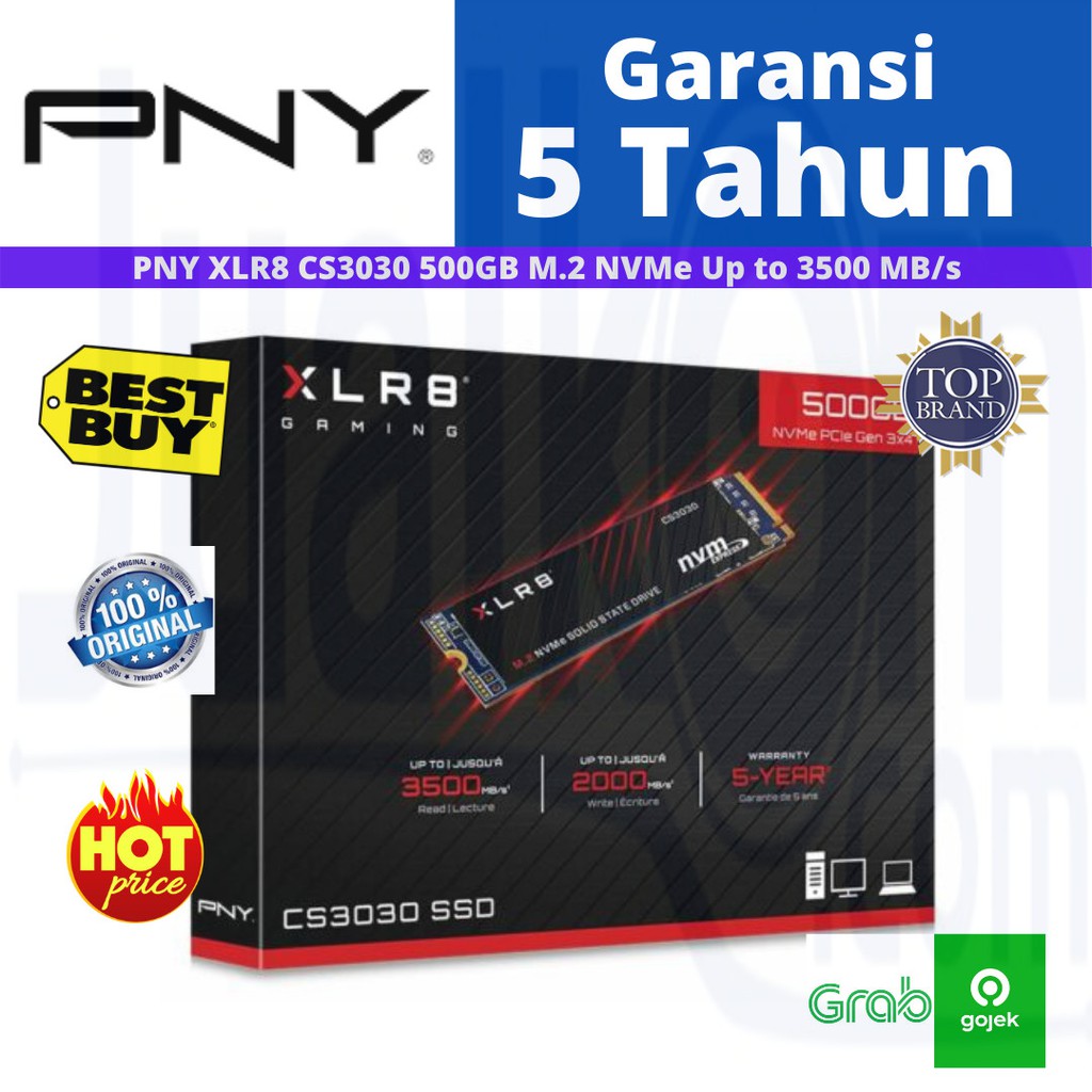 SSD SOLID STATE DRIVE PNY XLR8 CS3030 500GB 500 GB M.2 NVME